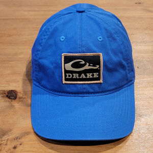 Drake Waterfowl Systems Hat Blue Patch Strap Back Outdoor Hunting Apparel Cap